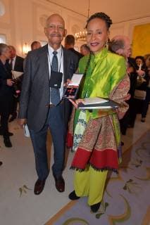 Jocelyn Bernadette Smith mit Begleitung bei der Verleihung des Verdienstordens fuer besondere Leistungen zum Tag der Deutschen Einheit im Schloss Bellevue in Berlin am 02.10.2018