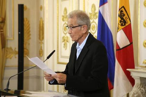 Florjan Lipus bei der Verleihung des Großen Österreichischen Staatpreises 2018 an Florjan Lipus im Bundeskanzleramt. Wien, 01.10.2018