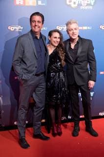 Bastian Pastewka mit seiner Ehefrau Heidrun Buchmaier und Michael Mittermeier bei der Verleihung Der Deutsche Comedypreis 2018 am 7.10.2018 in Koeln Deutscher Comedypreis 2018 in Koeln