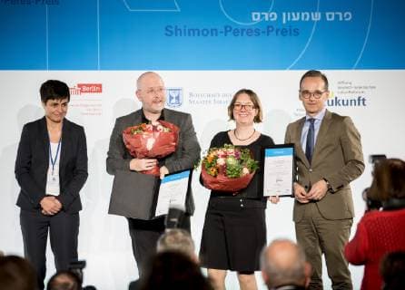 Bundesaussenminister Heiko Maas, SPD, nimmt an der Shimon-Peres-Preisverleihung im Roten Rathaus von Berlin teil. 08.10.2018. Berlin Deutschland Copyright: xFelixxZahnx