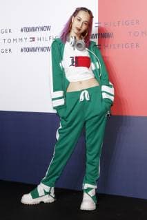 Yuka Mizuhara poses for the cameras during Tokyo Icons event on October 8, 2018, Tokyo, Japan. The American fashion brand Tommy Hilfiger presented its Fall 2018 collection in Tokyo inviting international and Japanese celebrities such as F1 race driver Lewis Hamilton and model and Justin Bieber s wife Hailey Baldwin.  (gxta_THJIcons041)