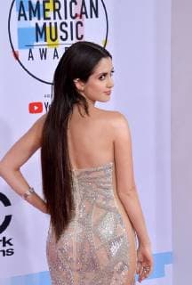 Actress Laura Marano arrives for the 46th annual American Music Awards at the Microsoft Theater in Los Angeles on October 9, 2018.  LAP20181009091 JIMxRUYMEN