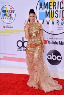 Dancer Lexy Panterra arrives for the 46th annual American Music Awards at the Microsoft Theater in Los Angeles on October 9, 2018.  LAP20181009329 JIMxRUYMEN