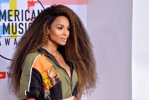 Singer Ciara arrives for the 46th annual American Music Awards at the Microsoft Theater in Los Angeles on October 9, 2018.  LAP20181009439 JIMxRUYMEN