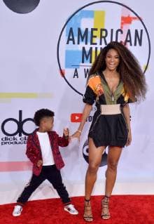 Future Zahir Wilburn (L) and singer Ciara arrive for the 46th annual American Music Awards at the Microsoft Theater in Los Angeles on October 9, 2018.  LAP20181009474 JIMxRUYMEN