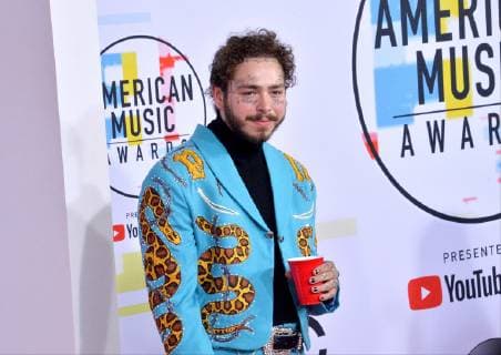 Rapper Post Malone arrives for the 46th annual American Music Awards at the Microsoft Theater in Los Angeles on October 9, 2018.  LAP20181009454 JIMxRUYMEN