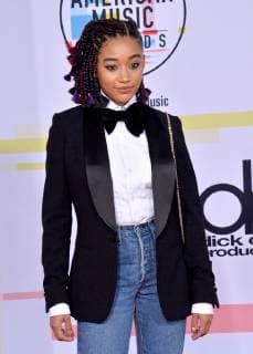 Singer Amandla Stenberg arrives for the 46th annual American Music Awards at the Microsoft Theater in Los Angeles on October 9, 2018.  LAP20181009476 JIMxRUYMEN
