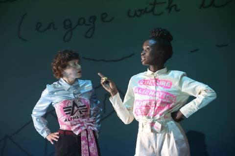 Entertainment Bilder der Woche KW41 Entertainment Bilder des Tages Astrid Meyerfeldt und Lorna Ishema, v.l., während der Fotoprobe zu Revolt. She said. Revolt again. Mar-a-Lago im Berliner Ensemble. Premiere ist am 13. Oktober 2018. Von Alice Birch und Marlene Streeruwitz. Regie Christina Tscharyiski. Ausstattung Verena Dengler und Dominique Wiesbauer. Musik Ebow. Berliner Ensemble Revolt. She said. Revolt again. Mar-a-Lago. *** Astrid Meyerfeldt and Lorna Ishema vl during the photo sample of Revolt She said Revolt again Mar a Lago in the Berliner Ensemble Premiere is on October 13, 2018 Directed by Christina Tscharyiski by Alice Birch and Marlene Streeruwitz Features Verena Dengler and Dominique Wiesbauer Music Ebow Berlin Ensemble Revolt She said Revolt again Mar a Lago