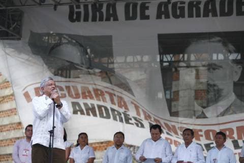 October 12, 2018 - 12 DE OCTUBRE DE 2018 MERIDA YUCATAN MEXICO INFORMA..EL PRESIDENTE ELECTO DE LA REPÃöBLICA ANDRES MANUEL LOPEZ OBRADOR SE REUNIO CON SIMPATIZANTES EN LA CIUDAD DE MERIDA EN YUCATAN..YADIN XOLALPA EL UNIVERSAL. Copyright: xYadinxXolalpaxElxUniversalx