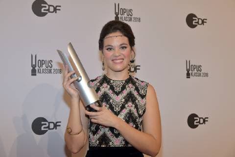 Regula Muehlemann Sopranistin, Nachwuchskuenstlerin, Gesang Preistraegerin zum 1. OPUS KLASSIK AWARD im Konzerthaus am GendarmenMarkt in Berlin am 14.10.2018