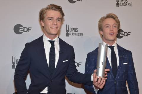 Lucas und Arthur Jussen, Pianisten, Klassic fuer Kinder Preistraeger zum 1. OPUS KLASSIK AWARD im Konzerthaus am GendarmenMarkt in Berlin am 14.10.2018