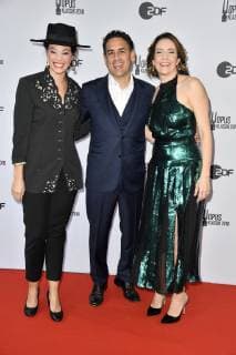 Regula Mühlemann, Juan Diego Florez und Alondra de la Parra bei der Verleihung des Opus Klassik 2018 im Konzerthaus am Gendarmenmarkt. Berlin, 14.10.2018
