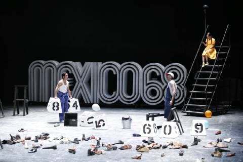 October 15, 2018 - EUM20181015ESP04.JPG .CIUDAD DE MEXICO. TheaterTeatro-Olimpia 68.- Aspectos de la obra Olimpia 68 en el Teatro Julio Castillo, durante la funcion de fin de temporada, la noche del domingo 14 de octubre de 2018. Foto: Agencia EL UNIVERSALAgustin SalinasEELG Copyright: xElxUniversalx