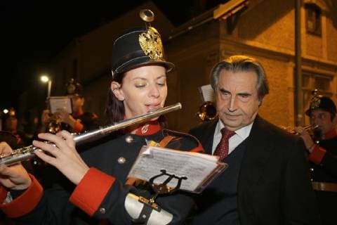 15.10.2018, Marchfelderhof Deutsch-Wagram, Verleihung des Goldenen Johann Strauß 2018, Welturaufführung des Wiener Philharmonikermarsches im Bild: Maestro Riccardo Muti, Verleihung des Goldenen Johann Strauß 2018