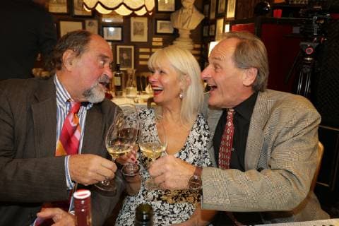 15.10.2018, Marchfelderhof Deutsch-Wagram, Verleihung des Goldenen Johann Strauß 2018, Welturaufführung des Wiener Philharmonikermarsches im Bild: Kurt Rydl, Elisabeth Padalewski, Stephan Paryla, Verleihung des Goldenen Johann Strauß 2018