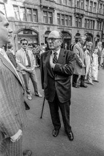 Ende der DDR 19900317DE Erste Freie Volkskammerwahl der DDR in Leipzig Eindrücke Otto Graf Lammsdorf FDP
