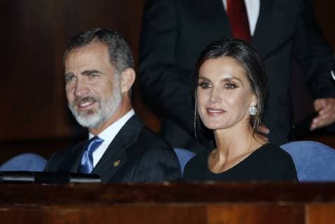 Spanish Kings Felipe VI and Queen Letizia during the celebration of the 27th edition of the concert of the Princess of Asturias Awards 2018 in Oviedo on Thursday 18 October 2018  DamianxArienza Los Reyes Felipe y Letizia presiden el XXVII concierto Premios P
