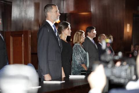 DAVID S BUSTAMANTE 18 10 2018 OVIEDO PRINCIPALITY OF ASTURIAS King Felipe VI and Queen Letizia preside over the welcome concert of the Princess of Asturias Awards 2018 Spanish Kings Felipe VI and Queen Letizia during the celebration of the 27th edition of the concert of the Princess of Asturias Awards 2018 in Oviedo on Thursday 18 October 2018  Â©xDavidxS.xBustamante