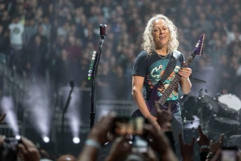 October 16, 2018 - Milwaukee, Wisconsin, U.S - KIRK HAMMETT of Metallica during the WorldWired Tour at Fiserv Forum in Milwaukee, Wisconsin Milwaukee U.S. - ZUMAs135 20181016_zap_s135_015 Copyright: xDanielxDeSloverx