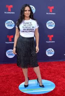 Actress Ana Lorena arrives for the fourth annual Latin American Music Awards at the Dolby Theatre in the Hollywood section of Los Angeles on October 25, 2018. The annual event honors outstanding achievements for artists in the Latin music industry.  LAP20181025086 JIMxRUYMEN