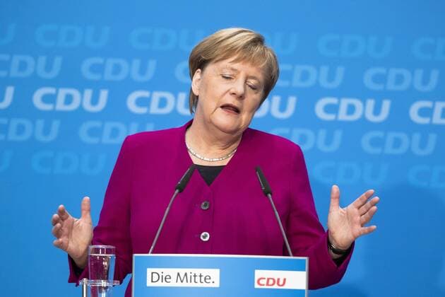 Bundeskanzlerin Angela Merkel waehrend einer Pressekonferenz nach der Landtagswahlen in Hessen im Konrad-Adenauer-Haus in Berlin am 29. Oktober 2018. CDU Pressekonferenz nach der Wahl in Hessen