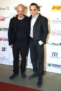 Thomas Stuber und Franz Rogowski bei der 8. Verleihung des Günter Rohrbach Filmpreises 2018 in der Neuen Gebläsehalle Neunkirchen. Neunkirchen, 02.11.2018