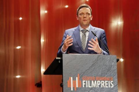 Tobias Hans bei der 8. Verleihung des Günter Rohrbach Filmpreises 2018 in der Neuen Gebläsehalle Neunkirchen. Neunkirchen, 02.11.2018