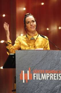 Kim Riedle bei der 8. Verleihung des Günter Rohrbach Filmpreises 2018 in der Neuen Gebläsehalle Neunkirchen. Neunkirchen, 02.11.2018