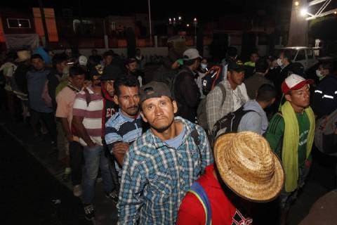 November 3, 2018 - EUM20181103NAC14.JPG .PUEBLA, Pue., MigrantsMigrantes-Caravana.- Caravana migrante llega a la iglesia de San Juan de los Lagos, la noche de este sabado 3 de noviembre del 2018, en donde autoridades estatales crearon un gabinete especial para recibirlos. Foto: Agencia EL UNIVERSALMAR.  - ZUMAu78_ 20181103_zaf_u78_134 Copyright: xElxUniversalx
