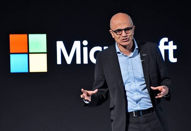 Satya Nadella, Chief Executive Officer (CEO) of Microsoft speaks during the Microsoft Tech Summit 2018 in Tokyo, Japan on November 5, 2018.  TKP2018110503 KEIZOxMORI