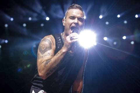 Entertainment Themen der Woche KW45 Entertainment Bilder des Tages Santiago de Chile, Konzert von Robbie Williams Santiago 5 de noviembre 2018 El cantante Britanico Robbie Williams presenta su tour The Heavy Entertainment show 2018, en el Movistar Arena Javier Torres Aton Chile, Santiago Chile Aton_251012  Copyright: JAVIERxTORRES ATONxCHILE