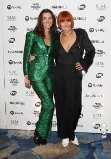 Music Industry Trusts Awards 2018 London, UK. Mary Portas and wife, Melanie Rickey at Music Industry Trusts Awards at Grosvenor House, Park Lane, London on Monday , 5th November 2018 . LMK73-J2897-061118 
