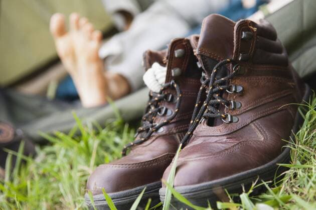 Hiking boots, close-up  Copyright: OdilonxDimier B21159521