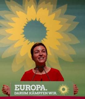 Bundesparteitag von Bündnis 90 Die Grünen - Feature Franziska Maria Ska Keller, Fraktionsvorsitzende der Grünen EFA im Europäischen Parlament, spricht auf dem 43. Bundesdelegiertenkonferenz von Bündnis 90 Die Grünen in Leipzig (Sachsen). Im Mittelpunkt der dreitägigen Konferenz (09.-11.11.2018) stehen die Beratung und Verabschiedung des Europawahlprogrammes sowie die Aufstellung der Bundesliste von Bündnis 90 Die Grünen für die Europawahl. Leipzig Sachsen Deutschland *** Federal Party Congress of Bündnis 90 The Green Feature Franziska Maria Ska Keller The leader of the Green EFA parliamentary group in the European Parliament speaks at the 43 Federal Delegates Conference of Bündnis 90 The Greens in Leipzig Saxony The three-day conference 09 11 11 2018 will focus on the discussion and adoption of the European election progr