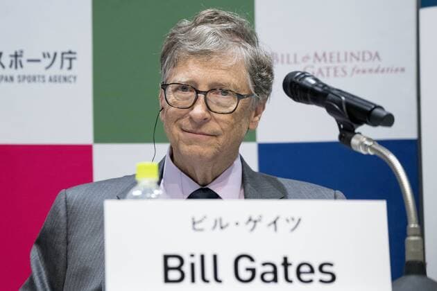 November 9, 2018 - Tokyo, Japan - BILL GATES, co-Chairman of the Bill & Melinda Gates Foundation, delivers a speech during a press conference in Tokyo, Japan. The Japan Sports Agency and the Bill and Melinda Gates Foundation announced a new partnership to utilize the momentum of the Olympic and Paralympic Games Tokyo 2020 to increase awareness of the Sustainable Development Goals (SDGs) with the launch of the Our Global Goals campaign in 2019. Tokyo Japan  - ZUMAn230 20181109_zaa_n230_096 Copyright: xAlessandroxDixCiommox