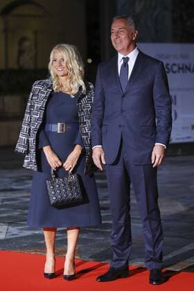 Milo Dukanovic et sa femme Lidija Kuc ( President du Montenegro ) NEWS : Diner des Chefs d Etats au musee d Orsay - Paris - 10 11 2018 GwendolineLeGoff Panoramic 