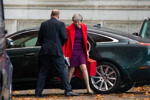 November 12, 2018 - London, London, UK - London, UK. British Prime Minister Theresa May arrives back in Downing Street. London UK - ZUMAl94_ 20181112_zaf_l94_033 Copyright: xTomxNicholsonx