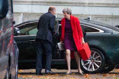 November 12, 2018 - London, London, UK - London, UK. British Prime Minister Theresa May arrives back in Downing Street. London UK - ZUMAl94_ 20181112_zaf_l94_029 Copyright: xTomxNicholsonx