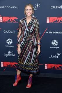 Viviane Geppert (in Aigner) beim BUNTE New Faces Award Style im Spindler & Klatt in Berlin