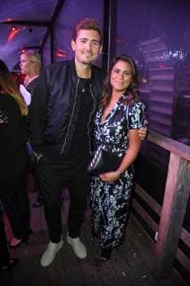 Steffi Brungs mit Freund Christian Wackert beim BUNTE New Faces Award Style im Spindler & Klatt in Berlin