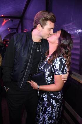 Steffi Brungs mit Freund Christian Wackert beim BUNTE New Faces Award Style im Spindler & Klatt in Berlin