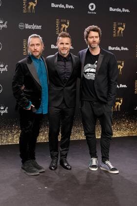 Howard Donald, Gary Barlow und Mark Owen von Take That bei der Verleihung Bambi 2018 am 16.11.2018 in Berlin Bambi 2018 Verleihung in Berlin
