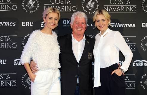 Costa Navarino EAGLES PRÄSIDENTEN GOLF CUP 2018 Thomas Stein und die Meise Zwillinge Julia und Ina, Costa Navarino Griechenland Westin Resort Costa Navarino