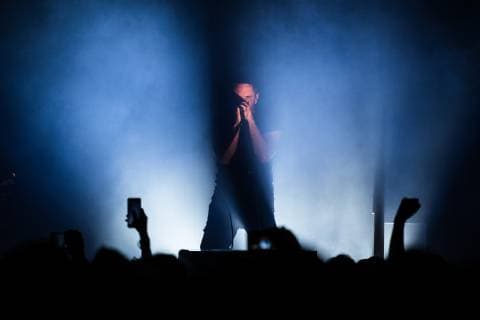 November 20, 2018 - EUM20181120ESP03.JPG.CIUDAD DE MEXICO Music Musica-Nine Inch Nails.- La banda estadounidense de rock industrial Nine Inch Nails durante su presentacion en el escenario del Plaza Condesa, la noche del lunes 19 de noviembre de 2018. Foto: Agencia EL UNIVERSAL German Espinosa EVZ  - ZUMAu78_ 20181120_zaf_u78_020 Copyright: xGermanxEluniversalx