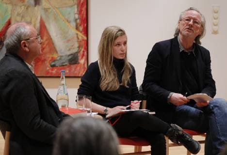 Klaus-Juergen Scherer, Ann-Kathrin Zierau, Prof. Dr. Peter Brandt, Deutschland, Berlin, Willy-Brandt- Haus, Buchvorstellung Geschichte des SDS , 20.11.2018