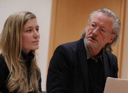 Ann-Kathrin Zierau, Prof. Dr. Peter Brandt, Deutschland, Berlin, Willy-Brandt- Haus, Buchvorstellung Geschichte des SDS , 20.11.2018