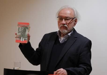 Dr.Siegfried Heimann, habilitierter Politikwissenschaftler und Privatdozent an der FU Berlin, Deutschland, Berlin, Willy-Brandt- Haus, Buchvorstellung Geschichte des SDS , Der Sozialistische Deutsche Studentenbund 1946-1970, 20.11.2018