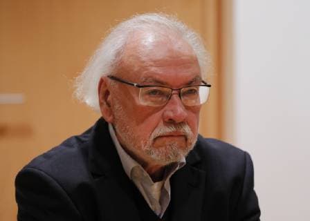 Dr.Siegfried Heimann, habilitierter Politikwissenschaftler und Privatdozent an der FU Berlin, Deutschland, Berlin, Willy-Brandt- Haus, Buchvorstellung Geschichte des SDS , Der Sozialistische Deutsche Studentenbund 1946-1970, 20.11.2018