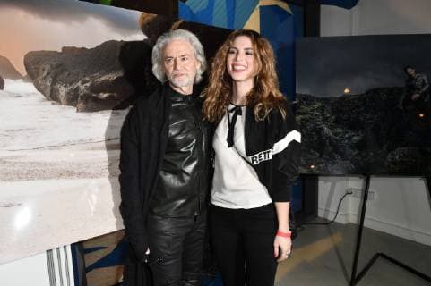 Hermann Bühlbecker und Larissa Kerner bei der Präsentation vom Lambertz Kalender 2019 in der Eisbar Angiyok. Berlin, 22.11.2018