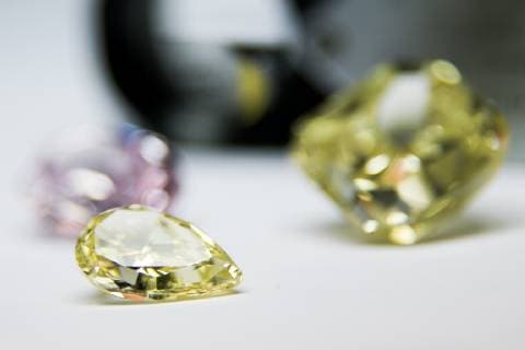 MOSCOW, RUSSIA â€“ NOVEMBER 26, 2018: Pictured in this photo illustration are cut diamonds at Diamonds Alrosa, a cutting and polishing division of Russia s diamond manufacturer Alrosa. Alexander Ryumin TASS  TS098C5F